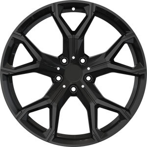 YKW Replica BR1 Gloss Black 20x9 +35 5x112mm 66.5mm