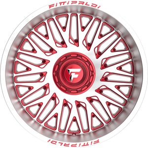 Fittipaldi FA07MR Gloss Red w/ Machined Face and Lip 22x12 -44 8x170mm 125.2mm