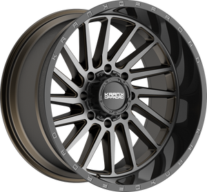 Krank Coil Bronze Dark Tint w/ Gloss Black Barrel 22x12 -44 8x165.1mm 125.1mm - Wheelwiz