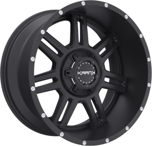 Krank Force Satin Black 20x9 -12 5x127|5x139.7mm 77.8mm - Wheelwiz