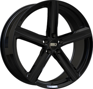 Euro Design Spa Gloss Black 20x8.5 +42 5x112mm 66.5mm - Wheelwiz