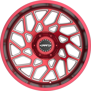 Krank Ambush Red Clear 22x12 -44 6x135|6x139.7mm 108mm - Wheelwiz