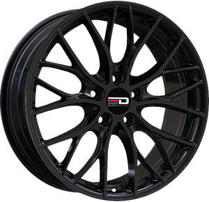 Euro Design Camillo - EFS Gloss Black 18x8 +42 5x100|5x105|5x110|5x112|5x115|5x118|5x108|5x114.3|5x98mm 72.6mm - Wheelwiz