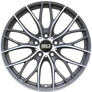 Euro Design Camillo Gunmetal Machined 18x8 +20 5x120mm 74.1mm - Wheelwiz
