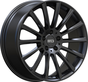 Euro Design Sacco Matte Black 18x7.5 +25 5x112mm 66.7mm - Wheelwiz