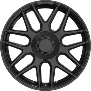 YKW Replica MR1 Gloss Black 19x8.5 +38 5x112mm 66.6mm - Wheelwiz