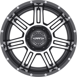Krank Force Gloss Black w/ Machined Face 20x9 -12 5x127|5x139.7mm 77.8mm - Wheelwiz