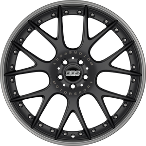 BBS CHRII 21x9 +24 5x112 66.5 BLACK w/STAINLESS LIP