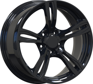 YKW Replica MF3 Gloss Black 17x8 +35 5x120mm 72.6mm - Wheelwiz