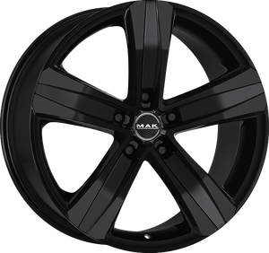 MAK Stone5 Gloss Black 18x7.5 +43 5x130mm 84.1mm - Wheelwiz