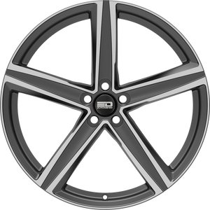 Euro Design Spa Gunmetal Polished 17x7.5 +40 5x108mm 67.1mm - Wheelwiz