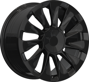 YKW Replica TS2 Gloss Black 20x9.5 +35 5x114.3mm 64.1mm - Wheelwiz