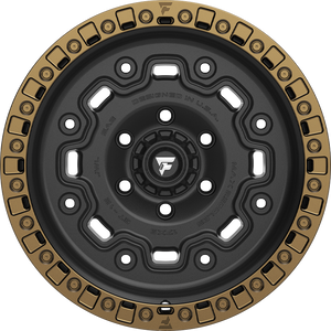 Fittipaldi FTC16Z Satin Black w/ Bronze Ring 17x9 -12 5x127mm 71.5mm - Wheelwiz
