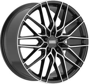 Fondmetal Cratos Gloss Black Machined 22x11.5 +41 5x112mm 66.5mm - Wheelwiz