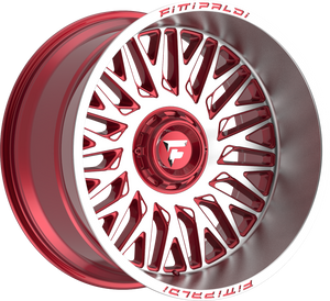 Fittipaldi FA07MR Gloss Red w/ Machined Face and Lip 22x12 -44 5x150|5x139.7mm 110.2mm - Wheelwiz