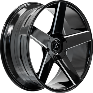 Armed Wheels Hustler Gloss Black Milled 22x9.5 +25 Custom 87.1mm - Wheelwiz