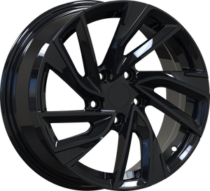 YKW Replica MF9 Gloss Black 16x7 +42 5x112mm 57.1mm - Wheelwiz