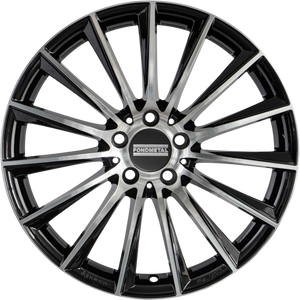 Fondmetal Aidon Gloss Black Machined 19x8 +48 5x112mm 66.5mm - Wheelwiz
