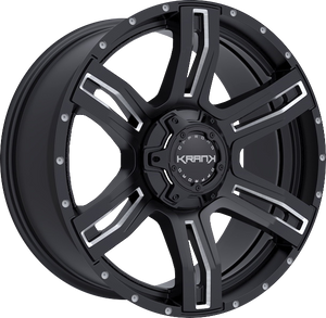 Krank Caliper Gloss Black Milled 18x9 +18 6x135|6x139.7mm 108mm - Wheelwiz