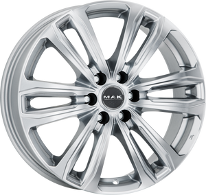 MAK Safari6 Silver 17x7.5 +50 6x130mm 84.1mm - Wheelwiz