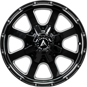 Armed Wheels Brigade Gloss Black Milled 20x10 0 6x135mm 108.1mm - Wheelwiz