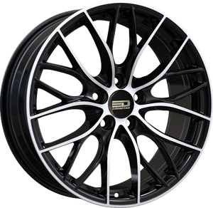 Euro Design Camillo Gloss Black Machined 19x8.5 +25 5x112mm 66.7mm - Wheelwiz