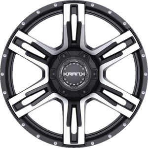 Krank Caliper Gloss Black w/ Machined Face 20x9 +18 6x135|6x139.7mm 108mm - Wheelwiz