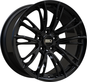 Euro Design Venice Gloss Black 18x8 +35 5x120mm 74.1mm - Wheelwiz