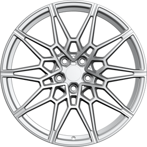 YKW Replica MF12 Silver 20x8.5 +35 5x112mm 66.6mm - Wheelwiz