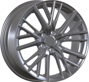 YKW Replica MF24 Matte Gunmetal 17x7 +45 5x114.3mm 60.1mm - Wheelwiz