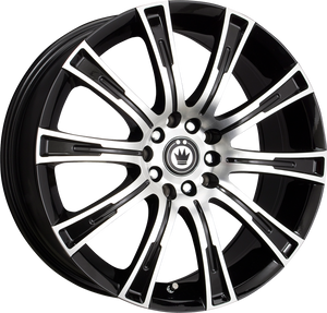 Konig Crown Gloss Black W/ Machined Face 16x7.5 +40 5x110|5x115mm 73.1mm - Wheelwiz