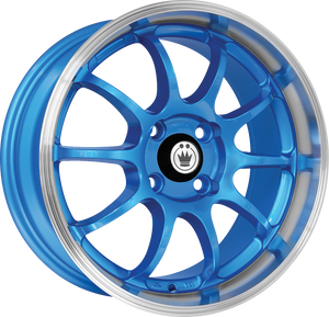Konig Lightning Blue W/ Machined Lip 15x7 +38 4x100mm 73.1mm - Wheelwiz