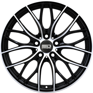 Euro Design Camillo Gloss Black Machined 19x8.5 +25 5x112mm 66.7mm - Wheelwiz