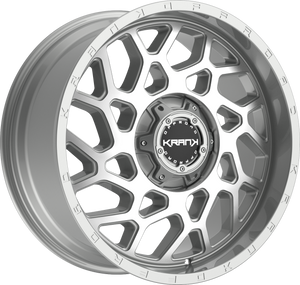 Krank Ambush Brushed Aluminum 22x12 -44 6x135|6x139.7mm 108mm - Wheelwiz