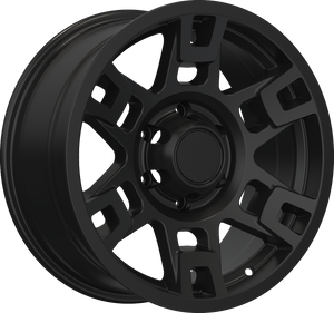 YKW Replica TR2 Matte Black 17x8 +5 6x139.7mm 106.1mm - Wheelwiz