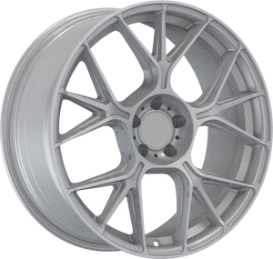 YKW Replica MR4 Silver 18x8 +30 5x112mm 66.6mm - Wheelwiz