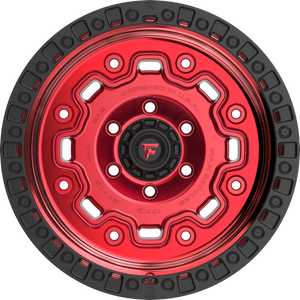 Fittipaldi FT100RTB Gloss Red w/ Black Ring 18x9 +18 8x170mm 125.2mm - Wheelwiz