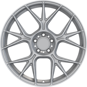 YKW Replica MR4 Silver 18x8 +30 5x112mm 66.6mm - Wheelwiz