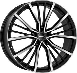 MAK UNION Black w/ Mirrored Face 21x9.5 +36 5x112mm 66.45mm - Wheelwiz