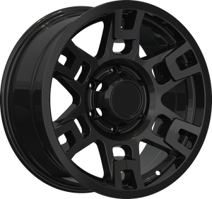 YKW Replica TR2 Gloss Black 17x8 +5 6x139.7mm 106.1mm - Wheelwiz