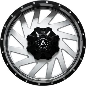 Armed Wheels Aggressor Gloss White Milled Black Lip 20x10 -24 5x139.7mm 110.1mm - Wheelwiz