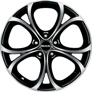 MAK LARIO Black w/ Mirrored Face 19x9.5 +42 5x110mm 65.1mm - Wheelwiz