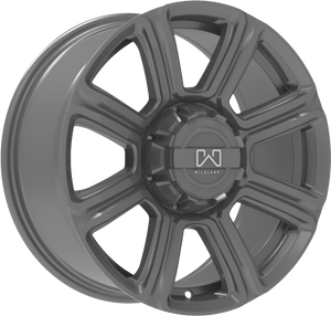 Wildland Hurricane Matte Gunmetal 17x8 +18 5x127|5x139.7mm 77.8mm - Wheelwiz