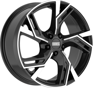 Fondmetal Atena Gloss Black Machined 19x8.5 +28 5x112mm 66.5mm - Wheelwiz