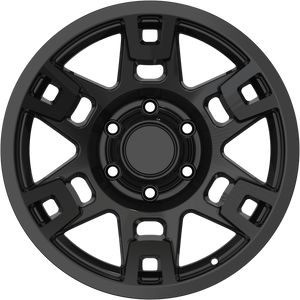 YKW Replica TR2 Gloss Black 17x8 +5 6x139.7mm 106.1mm - Wheelwiz