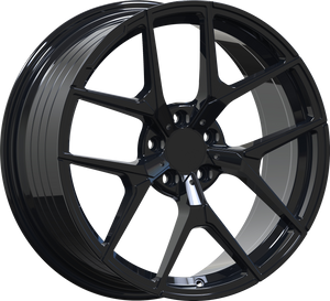 YKW Replica MF20 Gloss Black 18x8 +45 5x112mm 66.6mm - Wheelwiz