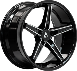 Armed Wheels Don Gloss Black Machined Face 20x9 +35 5x120mm 74.1mm - Wheelwiz
