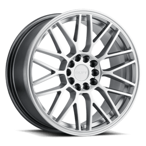 Ruff OVERDRIVE Hyper Silver 18x8 +38 5x100|5x114.3mm 72.1mm - WheelWiz