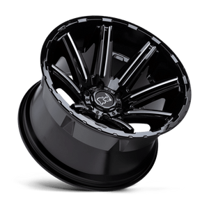 Black Rhino RAMPAGE Gloss Black W/ Mirror Cut Face 20x12 -44 5x127mm 71.5mm - Wheelwiz
