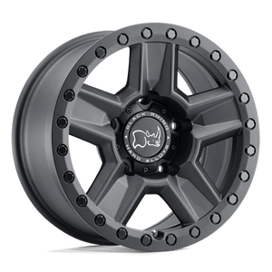 Black Rhino RAVINE Matte Black 17x8.5 +35 5x114.3mm 76.1mm - WheelWiz